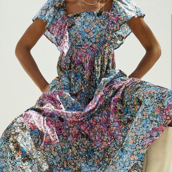 Anthropologie Embroidered Clementina Dress - Picture 2 of 6